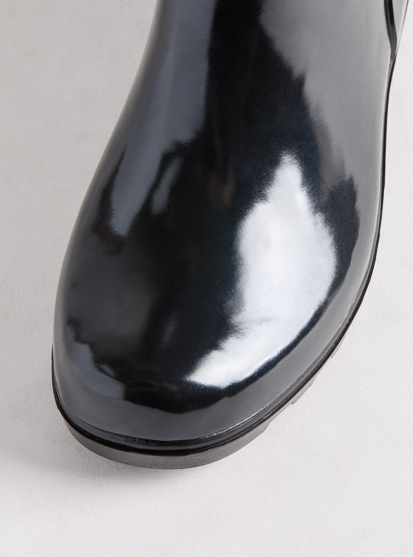 Rubber Knee-High Rain Boot (WW), BLACK, alternate