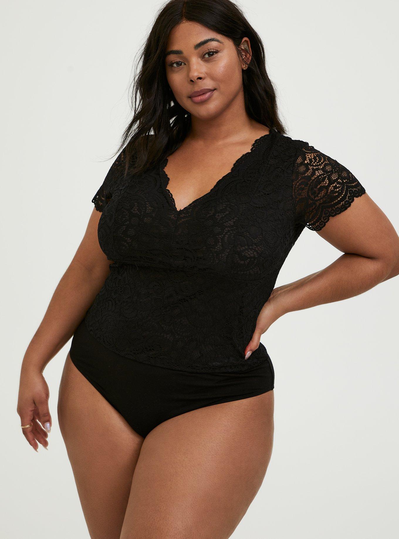 Plus Size - Lace Piece Bodysuit - Torrid