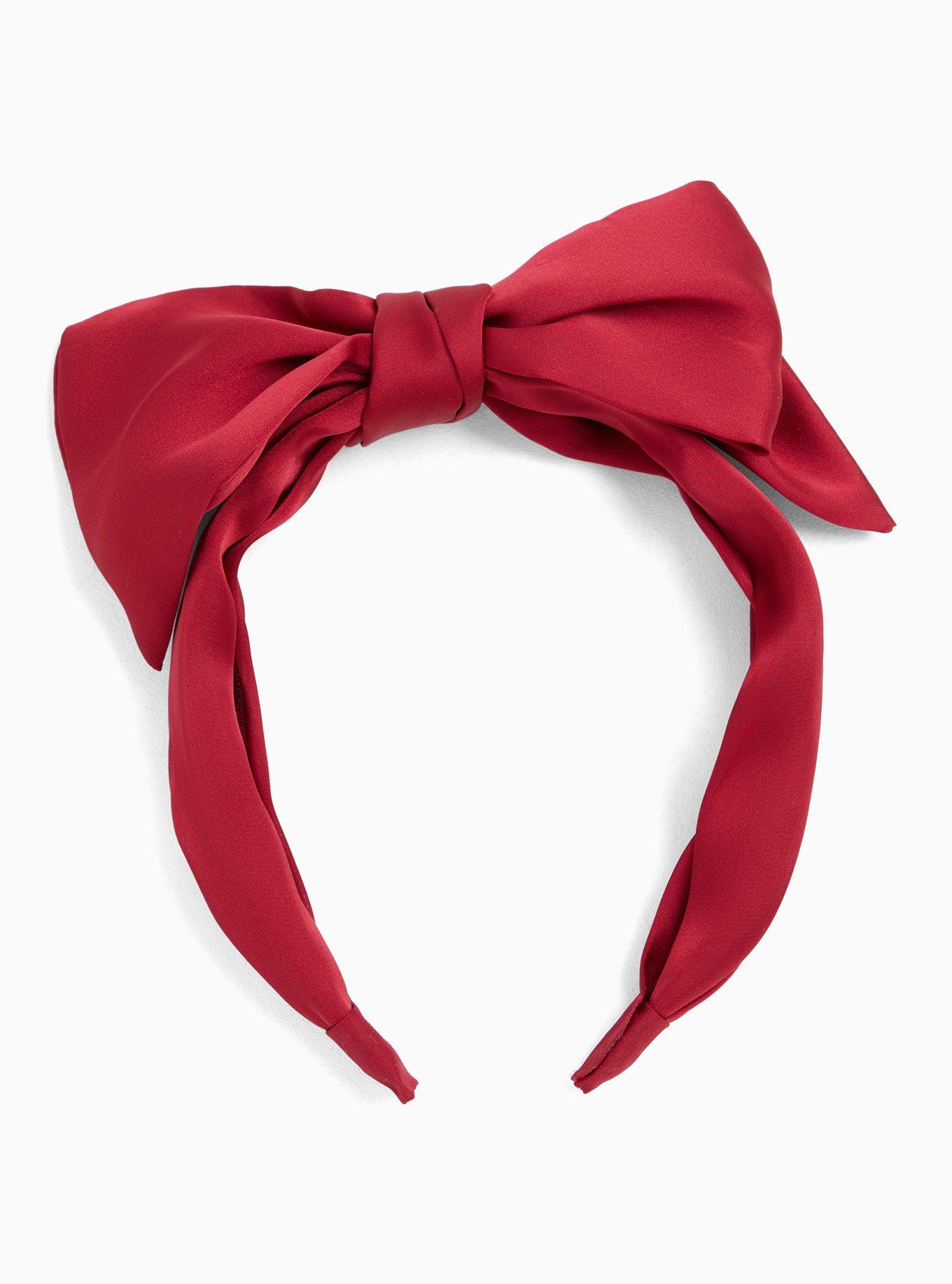 Satin bow detailed headband