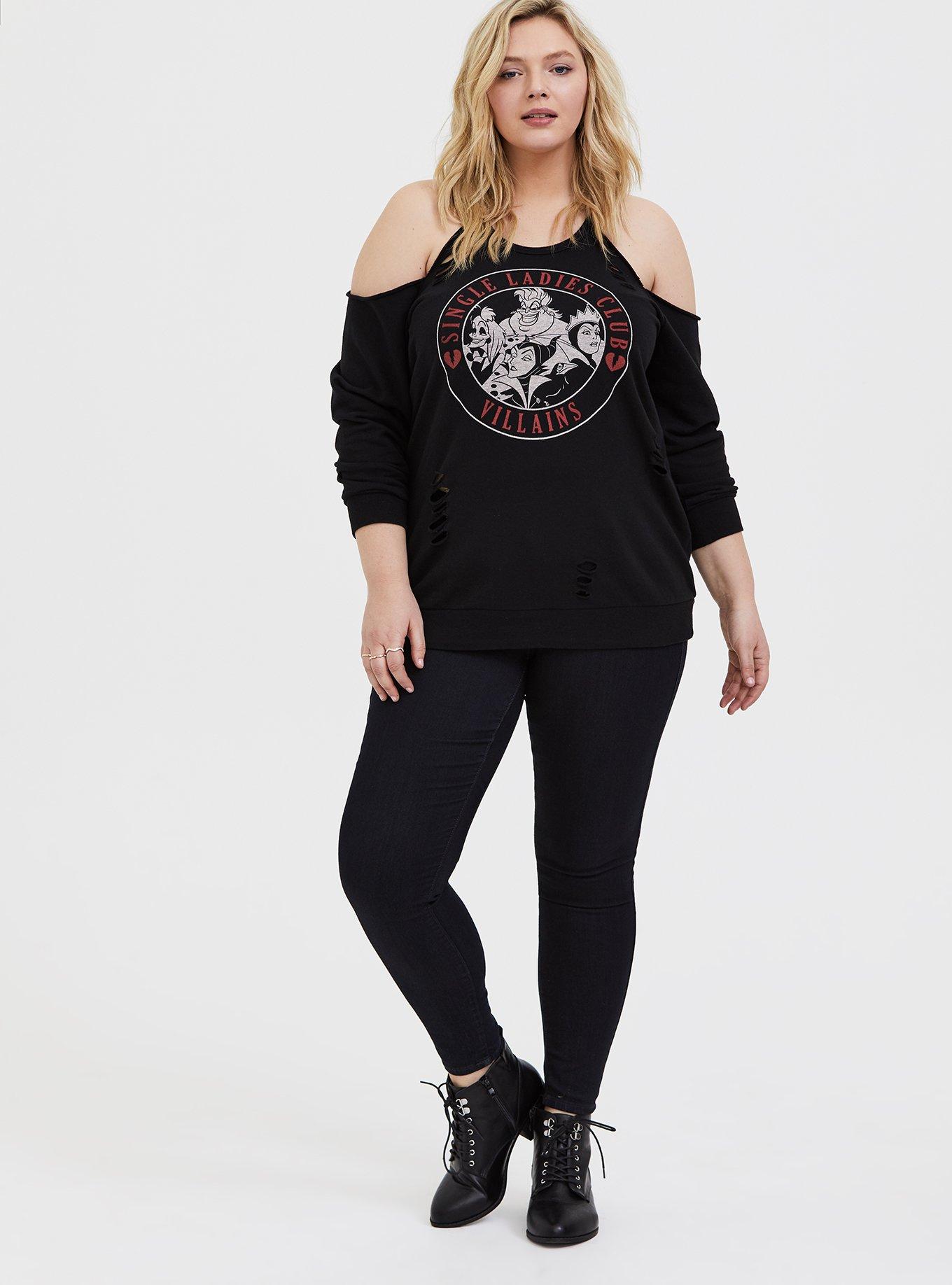 Plus size clearance distressed sweatshirt