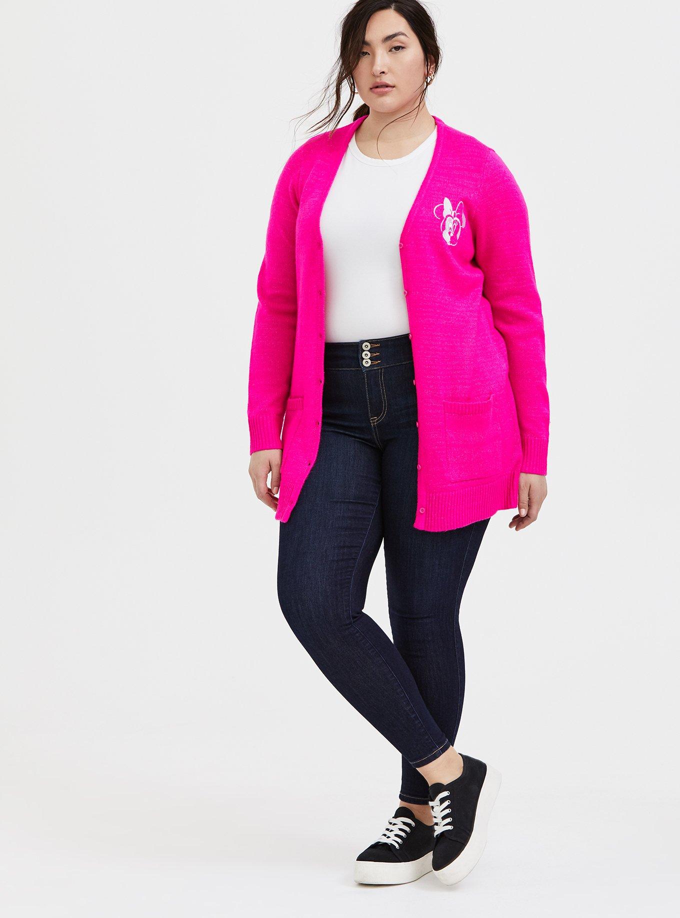 Neon pink outlet cardigan