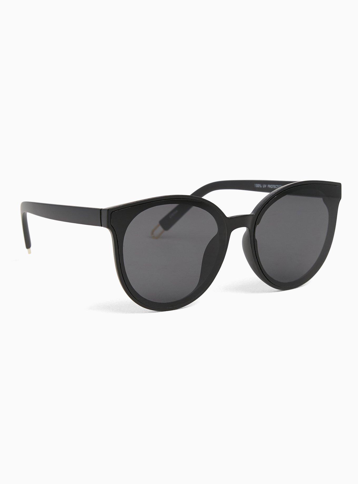 Matte Black Cat Eye Sunglasses, , alternate
