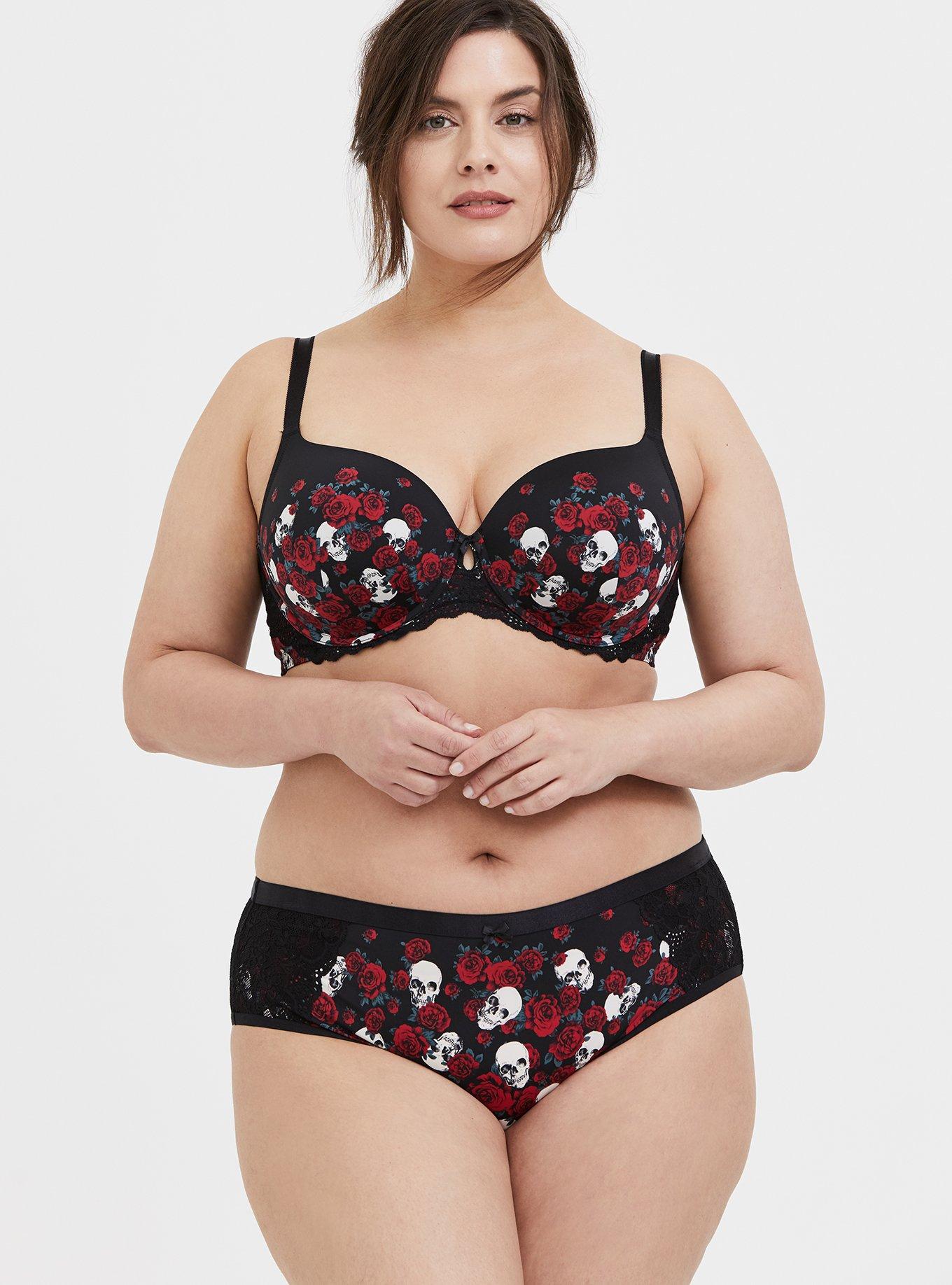 Plus Size - Microfiber And Lace Mid-Rise Hipster Panty - Torrid