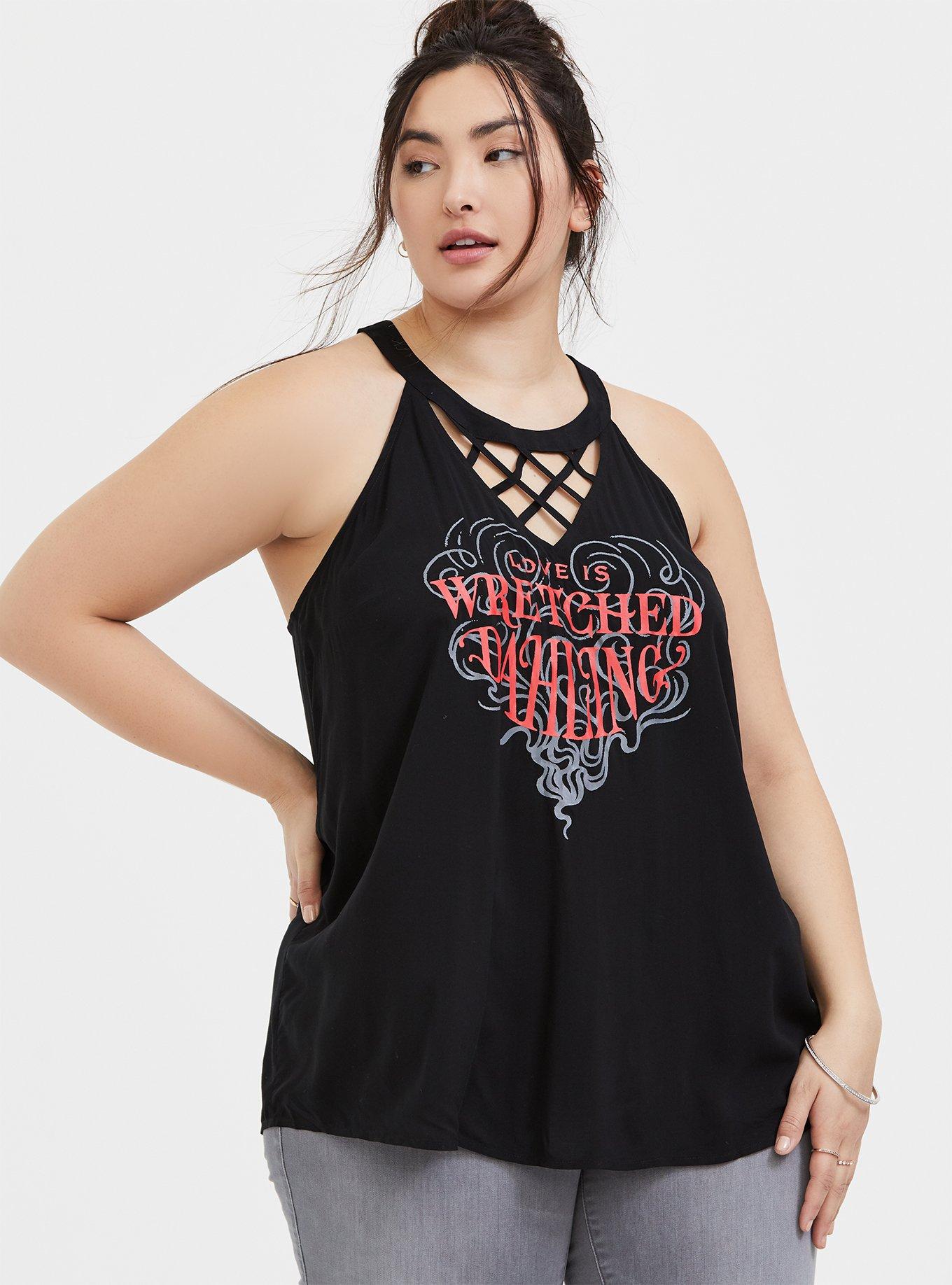 Plus Size Disney Villains Love Is Wretched Black Goddess Tank , DEEP BLACK, hi-res