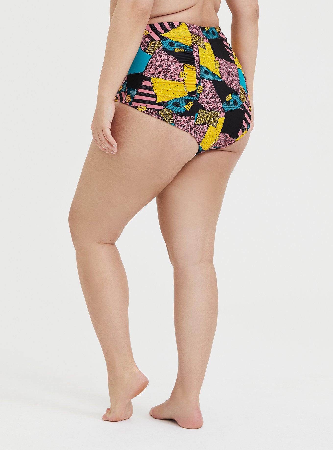 Disney The Nightmare Before Christmas Sally High Waist Ruched Swim Bottom, MULTI, alternate
