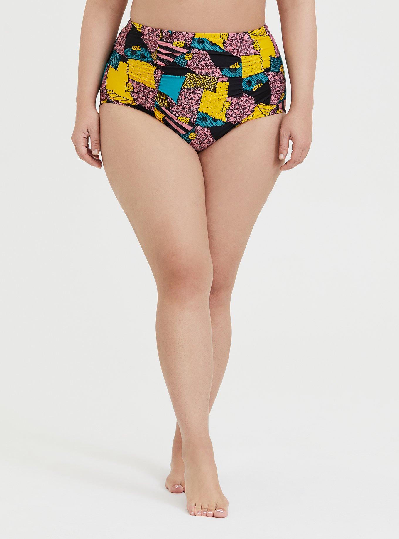 Disney The Nightmare Before Christmas Sally High Waist Ruched Swim Bottom, MULTI, hi-res