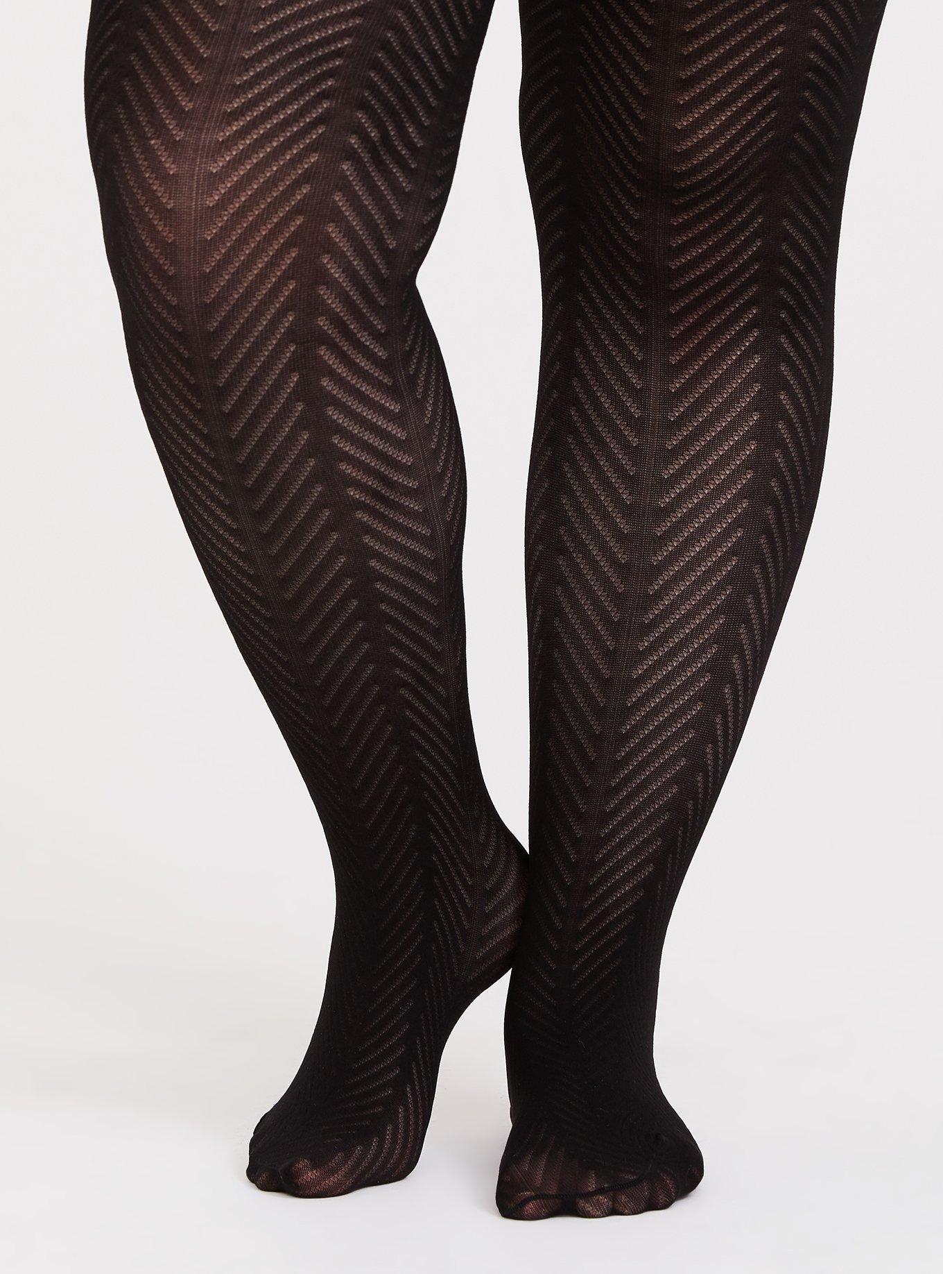 Herringbone tights black hotsell