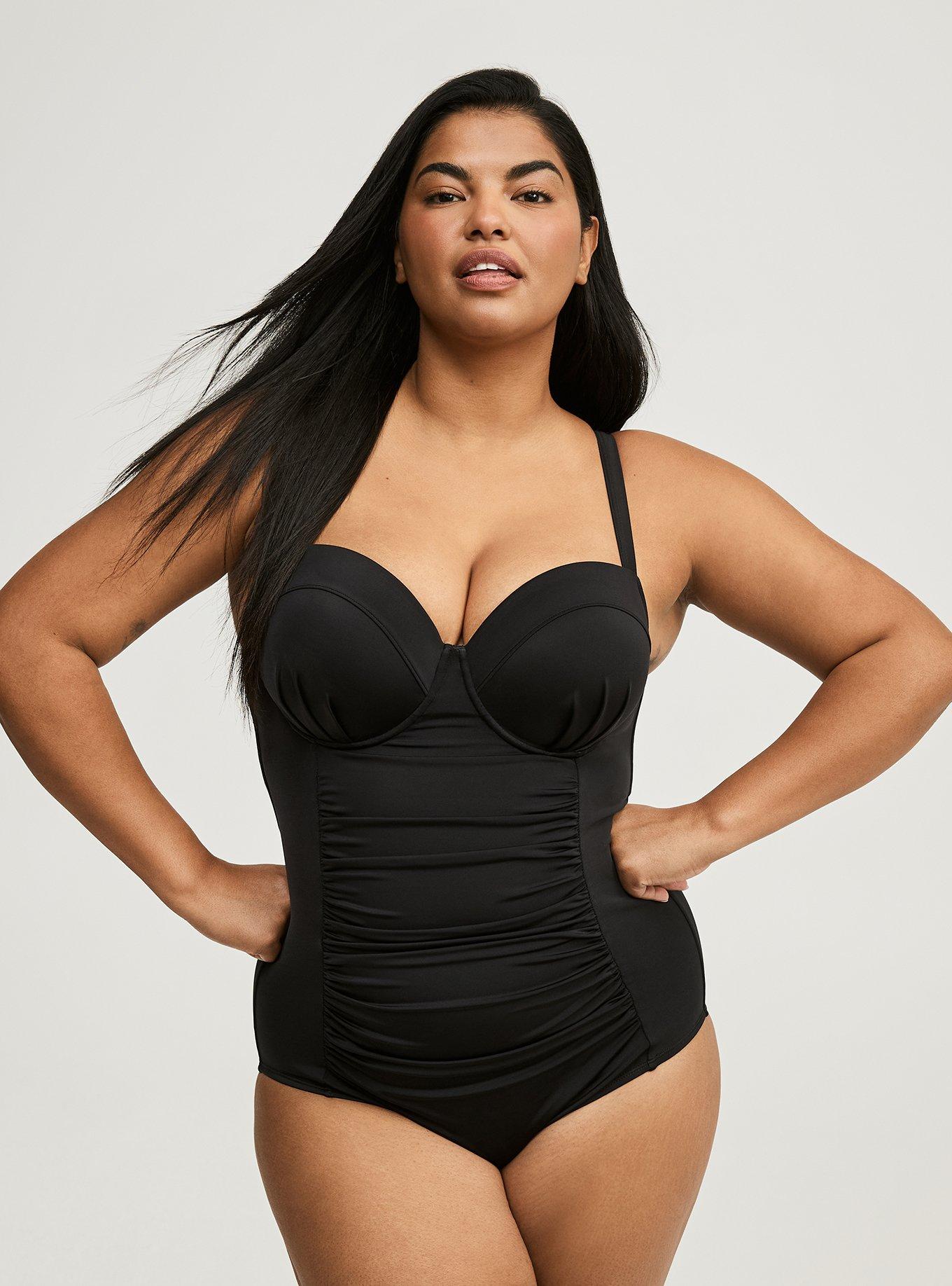 Plus Size Slim Fix Underwire Strappy Back One Piece Swimsuit Torrid