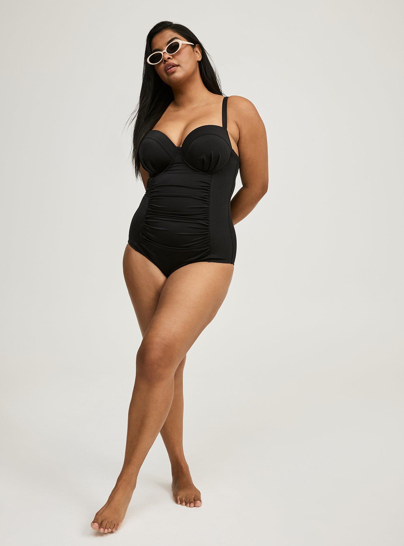 Plus Size - Slim Fix Underwire Strappy Back One Piece Swimsuit - Torrid