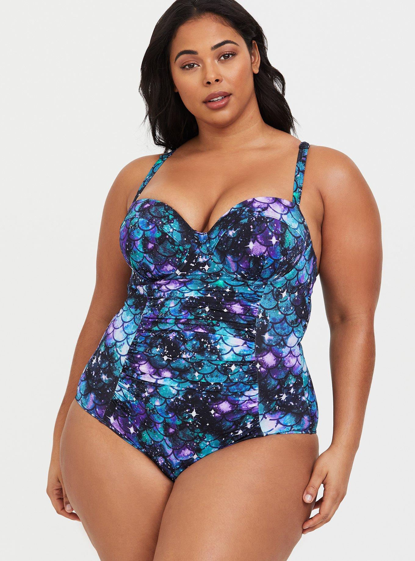 Plus Size Slim Fix Underwire Strappy Back One Piece Swimsuit Torrid