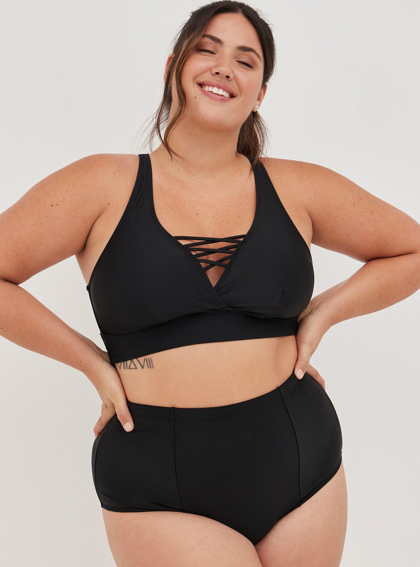 Plus Size - High-Rise Strappy Back Swim Bottom - Torrid