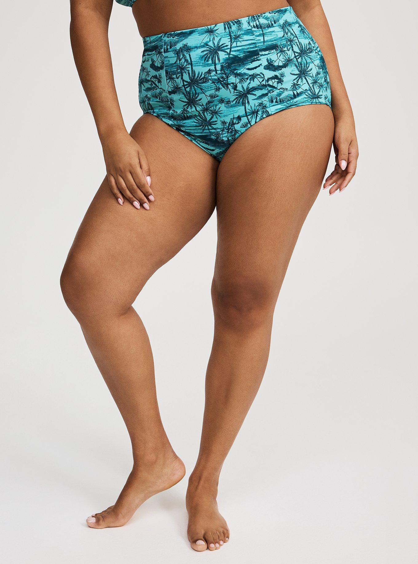 High-Rise Strappy Back Swim Bottom