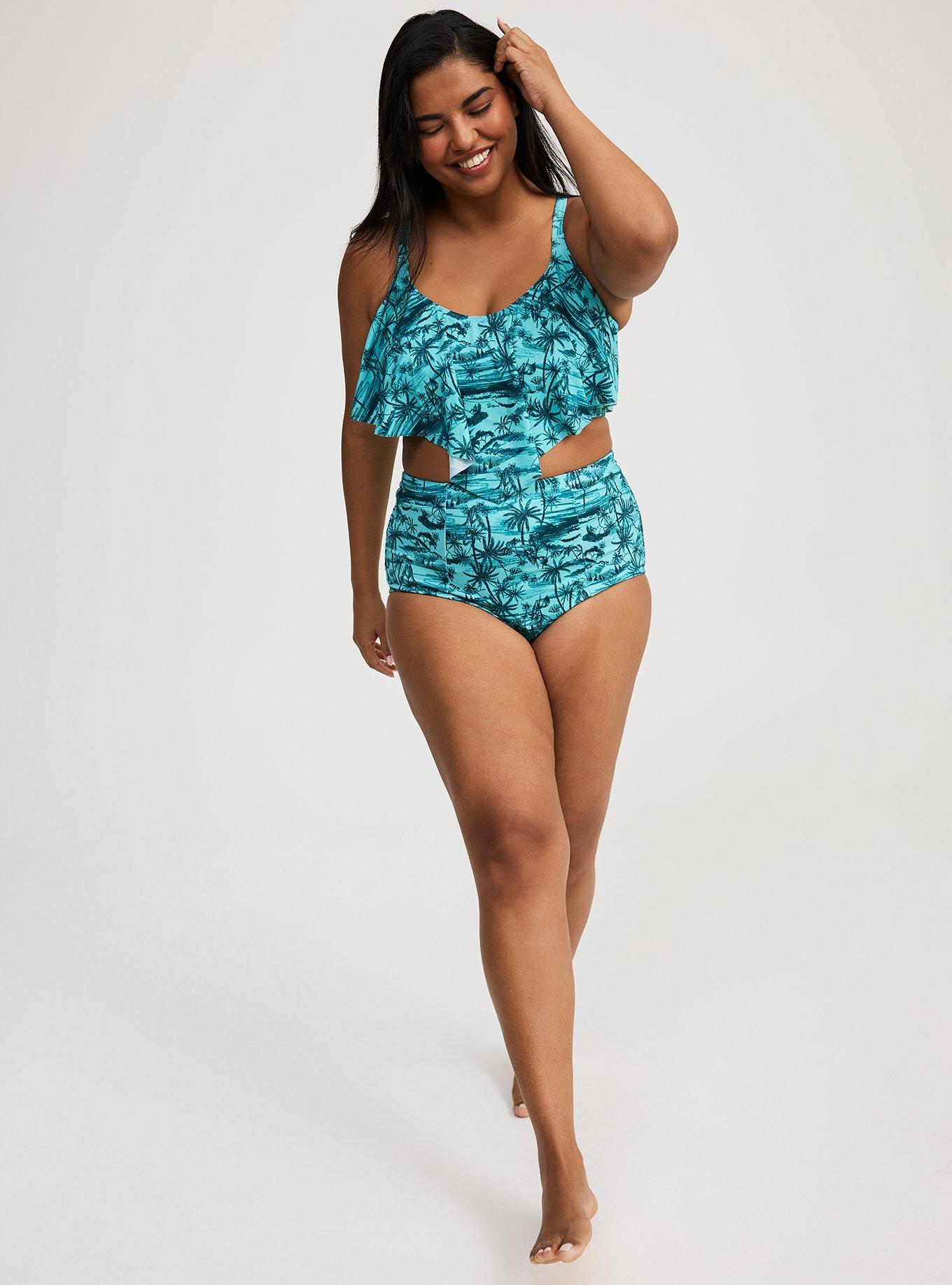 High-Rise Strappy Back Swim Bottom