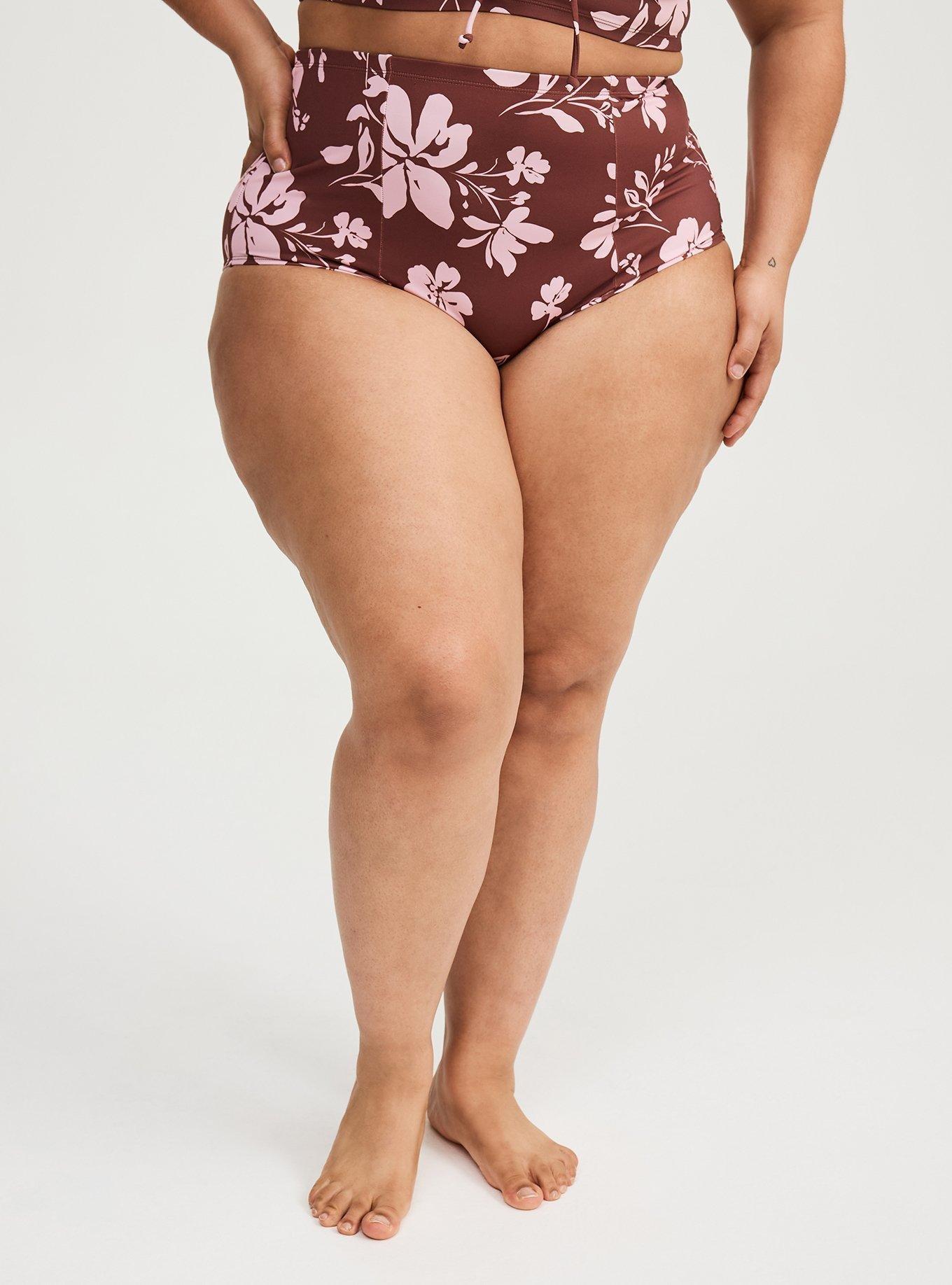 High-Rise Strappy Back Swim Bottom
