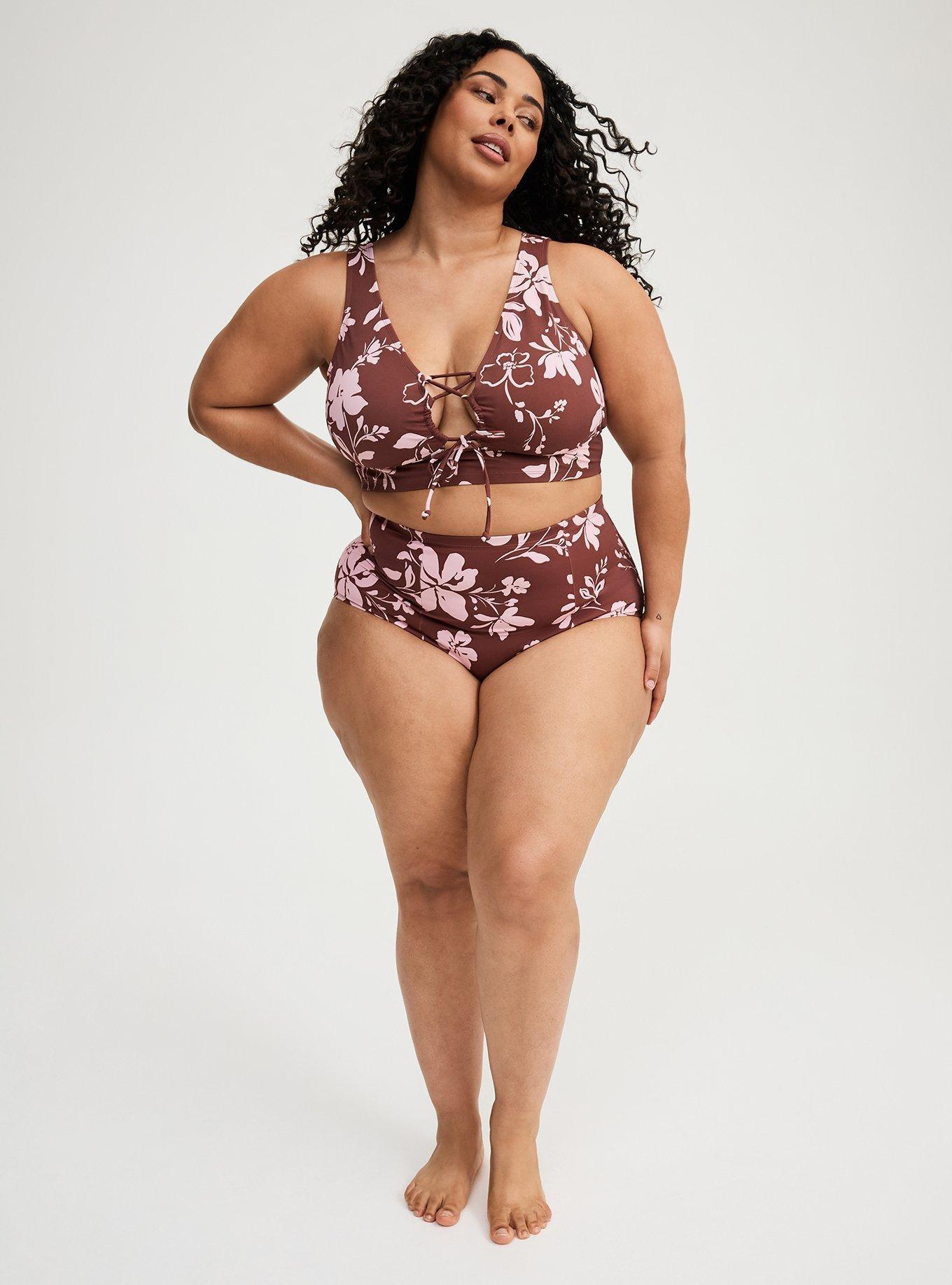 High-Rise Strappy Back Swim Bottom