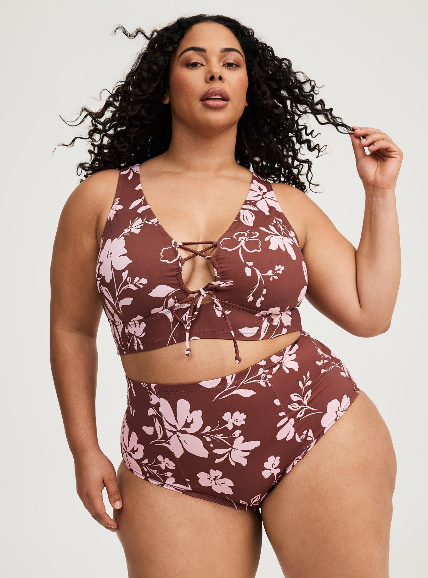 High-Rise Strappy Back Swim Bottom