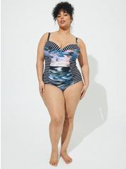 Slim Fix Underwire One Piece Swimsuit, SHORELINE MARBLE PERFECT STRIPE, alternate