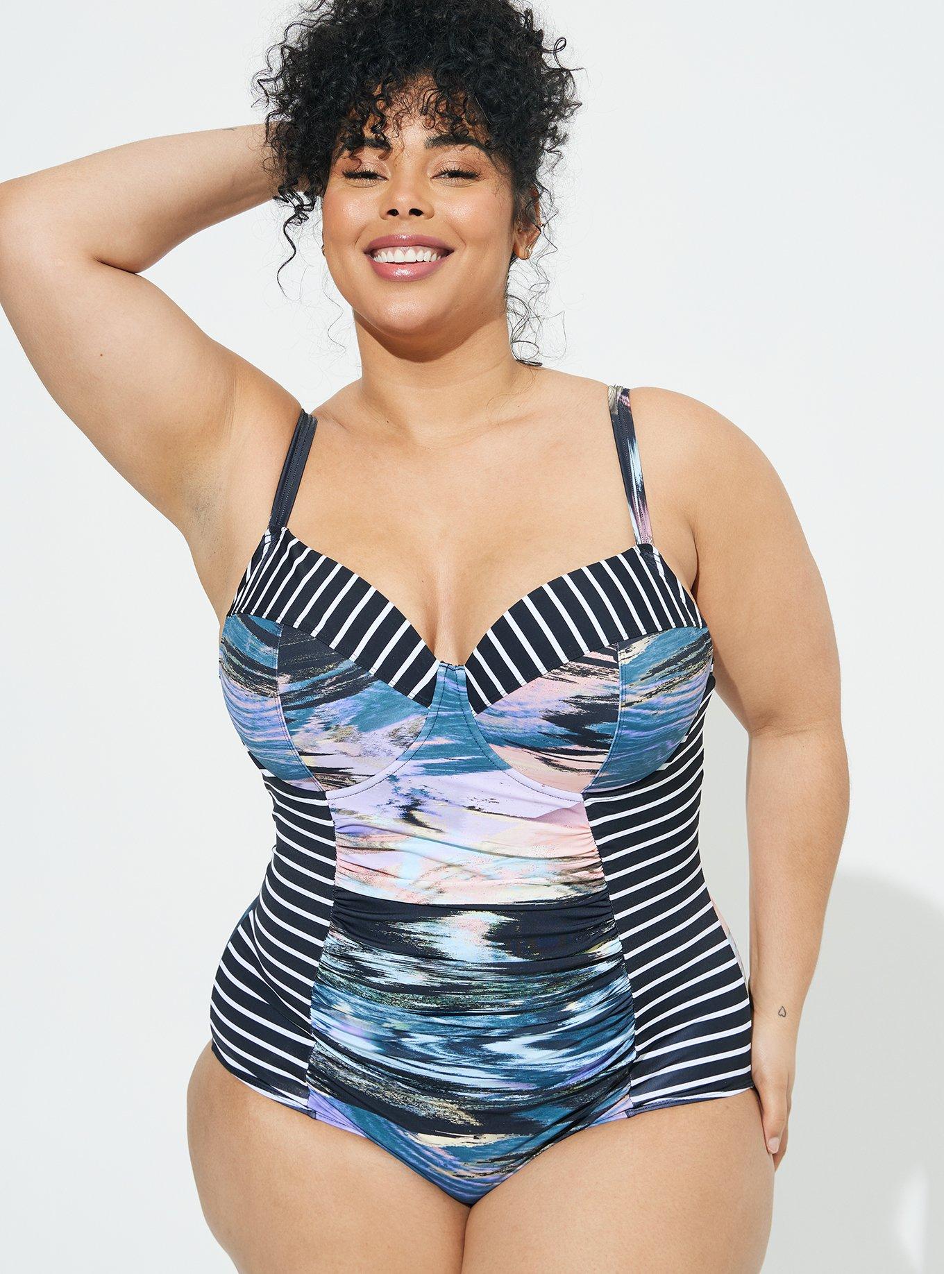 Plus Size - Underwire Cut And Sew Bikini Top - Torrid