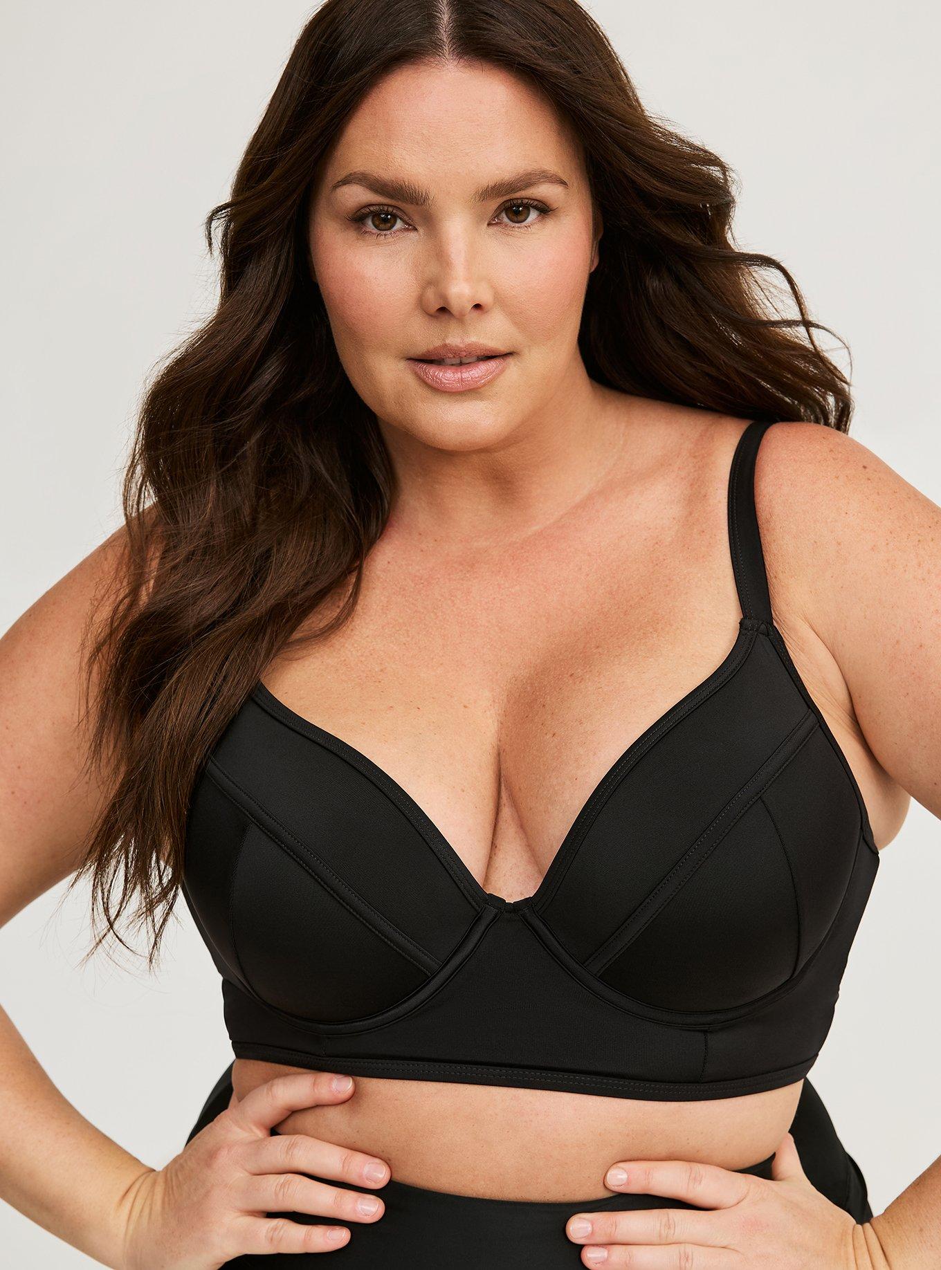 Plus Size - Wire-Free Bra Racerback Bikini Top - Torrid