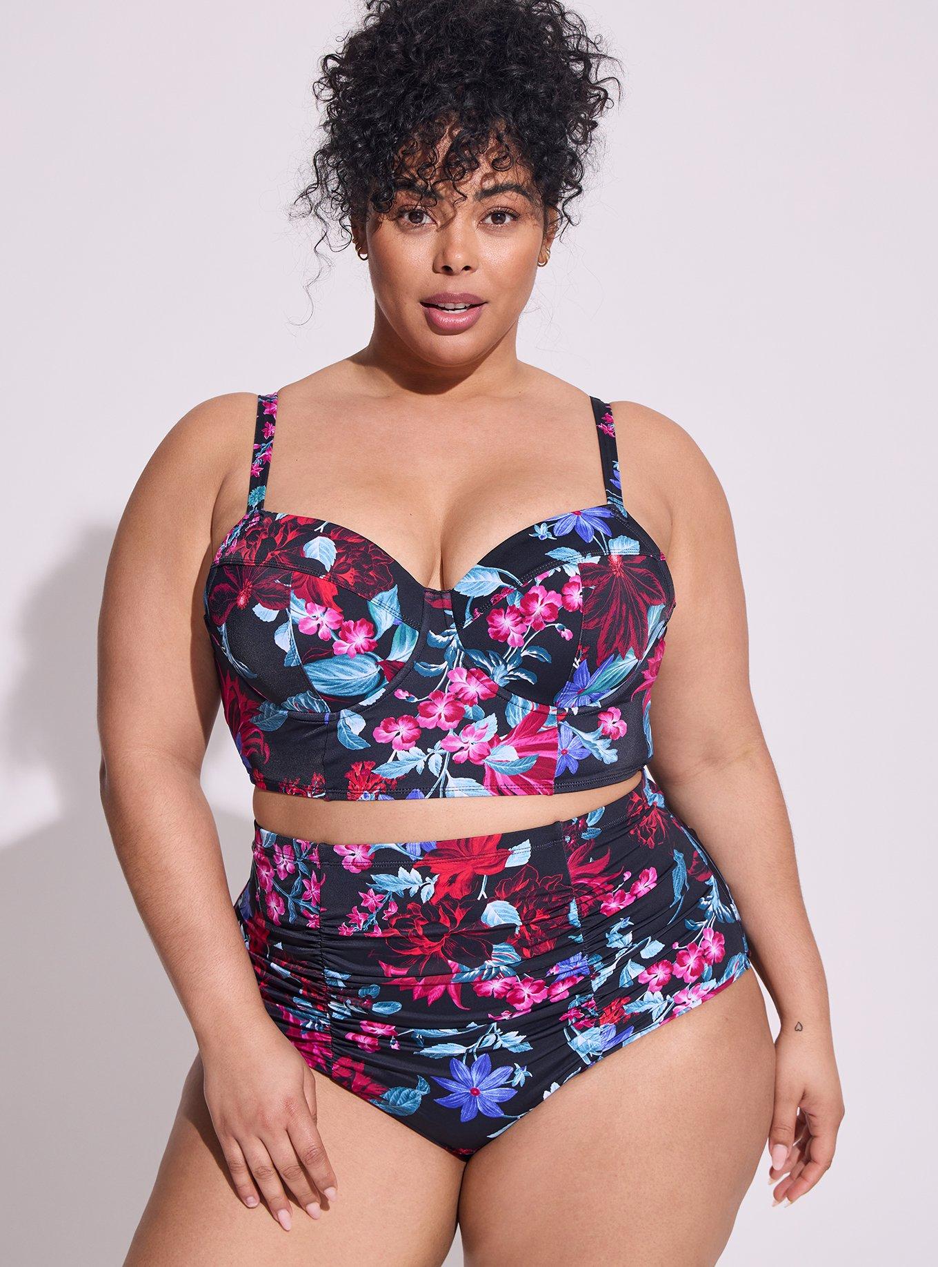 Plus Size Underwire Long Line Bikini Top Torrid