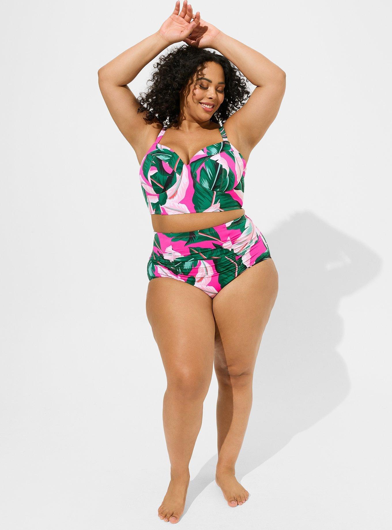 Plus Size - Underwire Long Line Bikini Top - Torrid