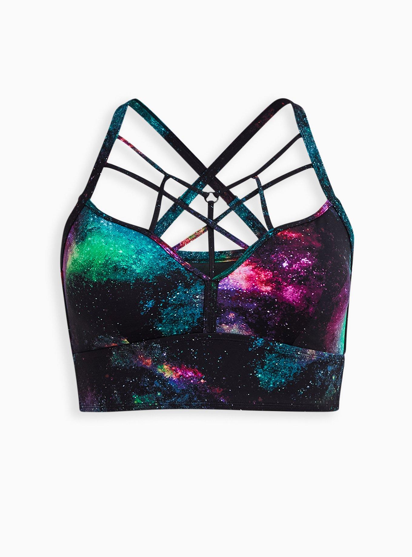 torrid, Intimates & Sleepwear, Torrid Galaxy Mesh Strappy Sports Bra