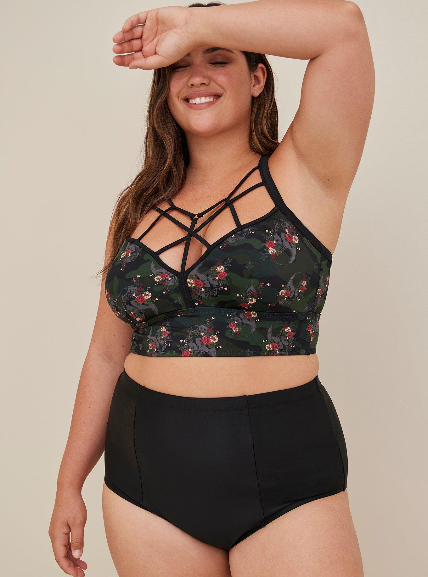 Plus Size - Wireless Cage Front Bikini Top - Torrid