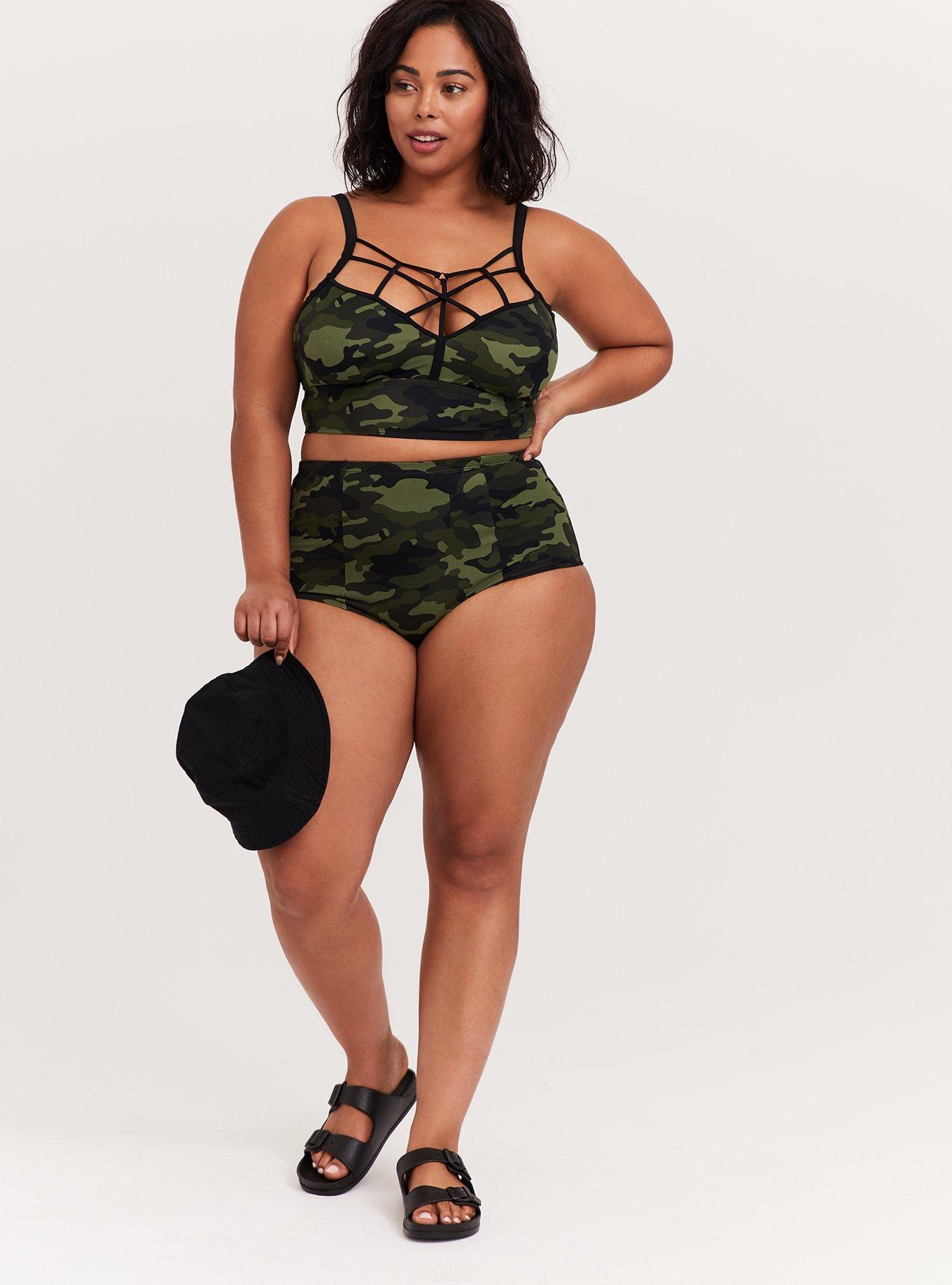 Plus size hot sale camo swimwear