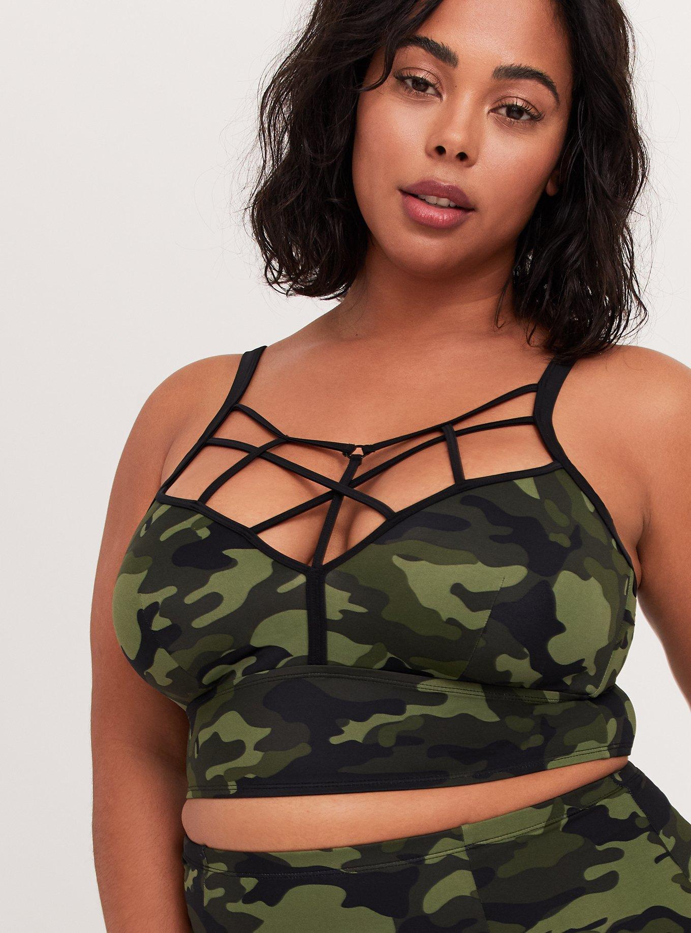 Plus Size - Wireless Cage Front Bikini Top - Torrid