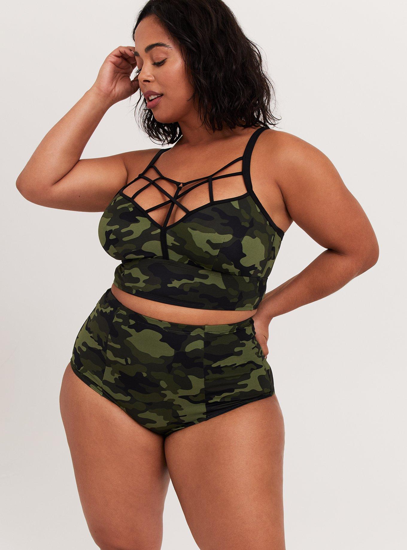 Plus Size - Wireless Cage Front Bikini Top - Torrid