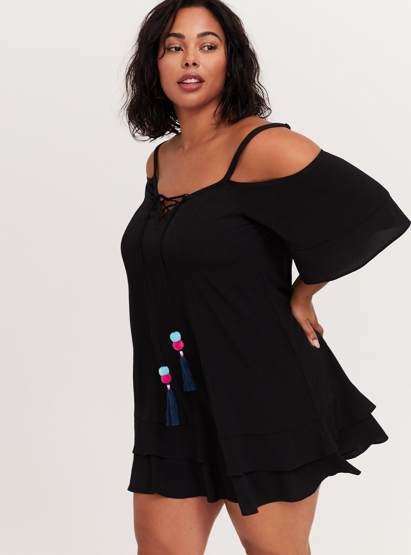 Cold shoulder 2024 swim dress