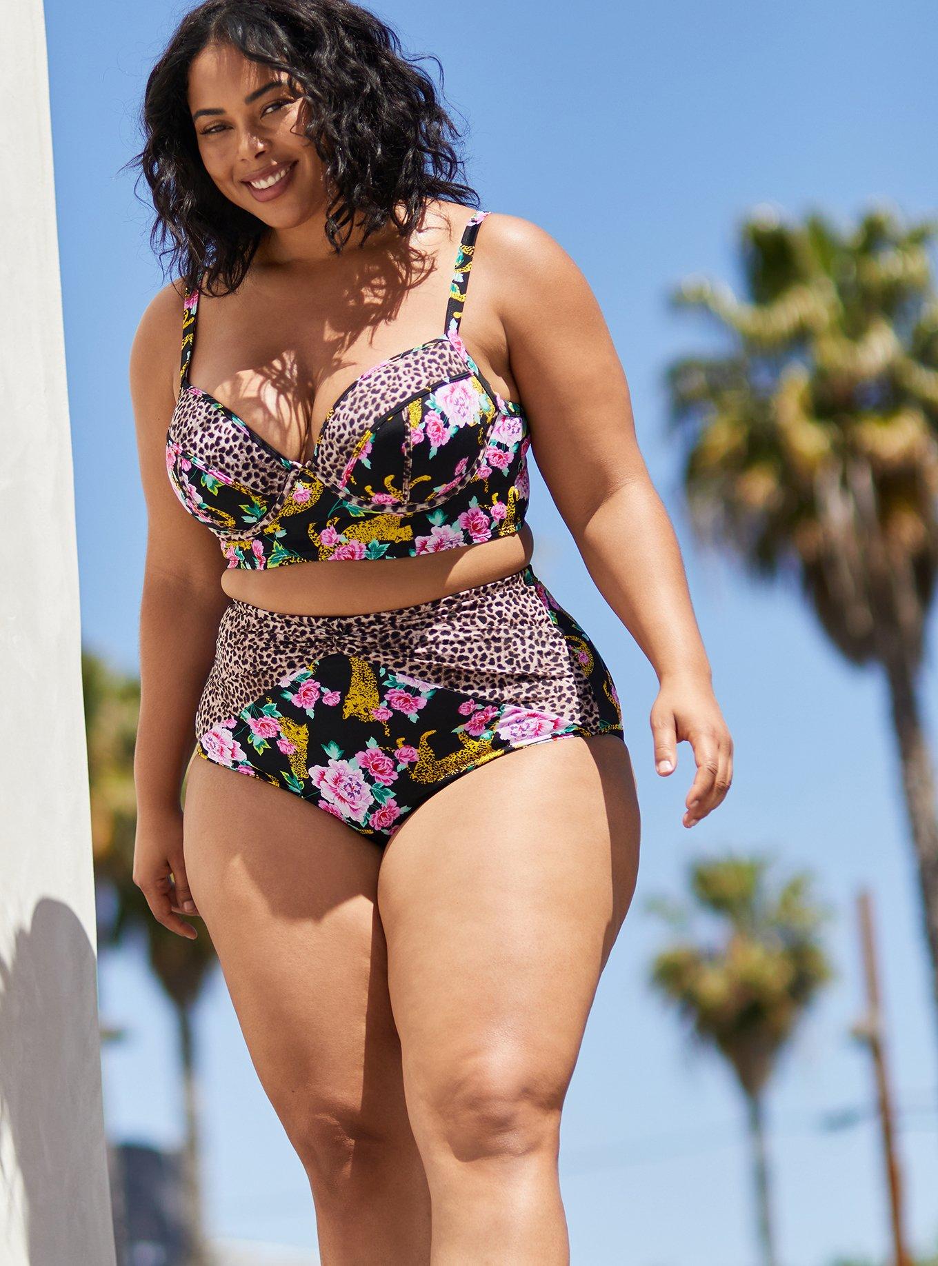 Plus Size - Underwire Cut And Sew Bikini Top - Torrid