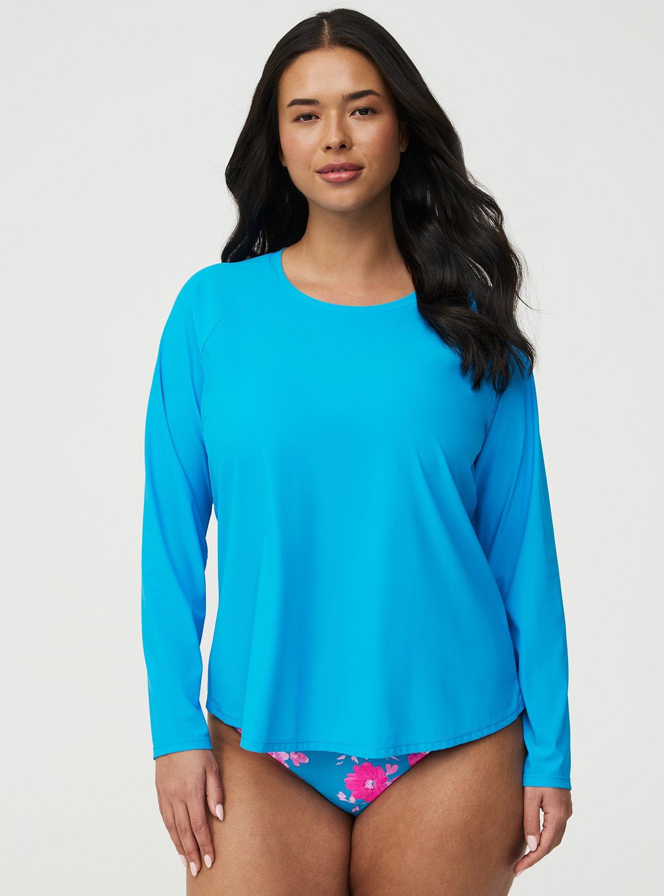 Long Sleeve Swim Shirt, BLUE SEA SWIM, hi-res