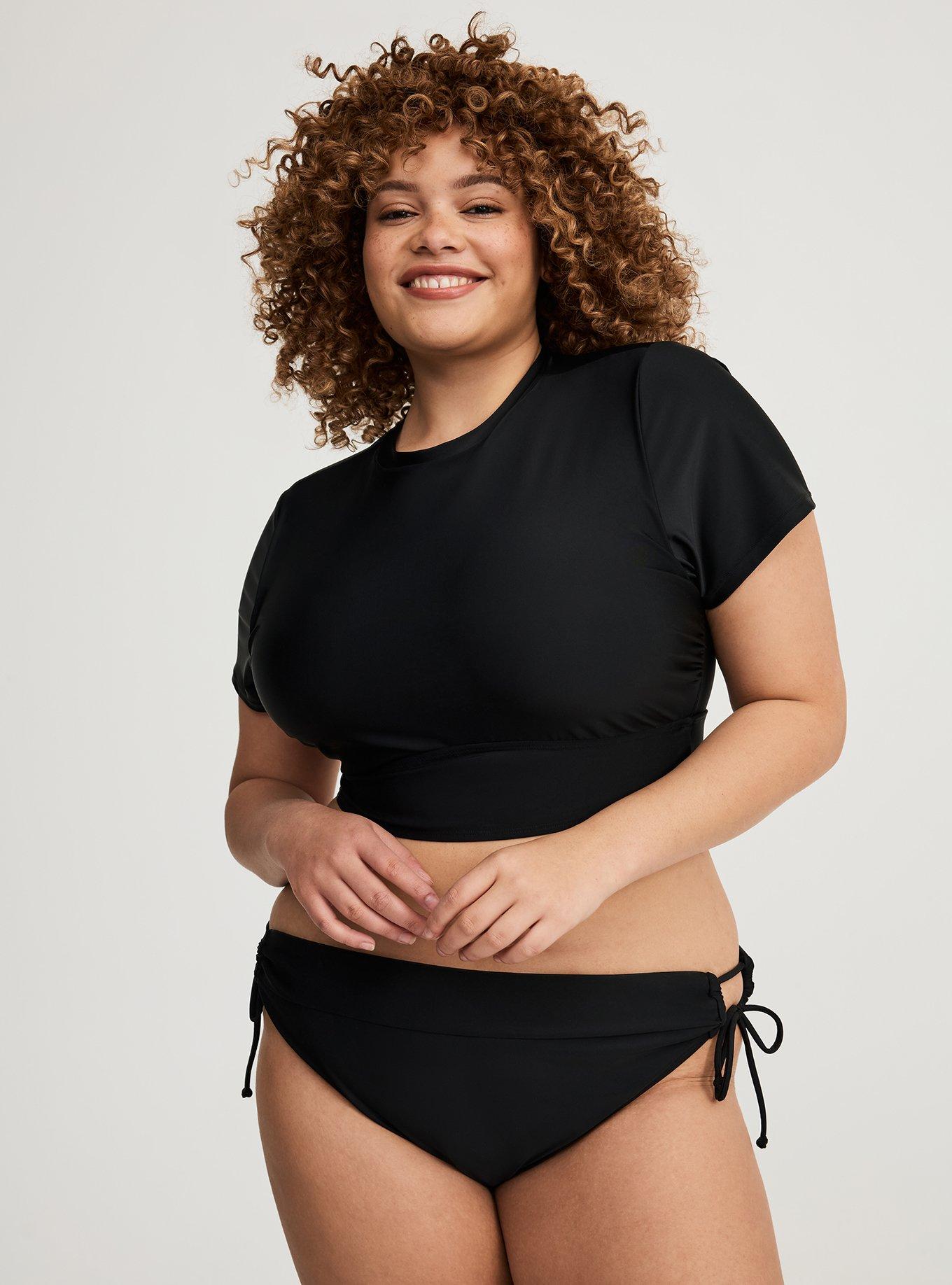 Plus Size - Active Wireless Cropped Short Sleeve Rashguard - Torrid