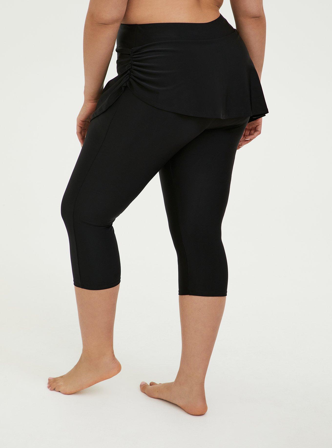 Plus Size - High-Rise Pocket Capri Swim Legging - Torrid