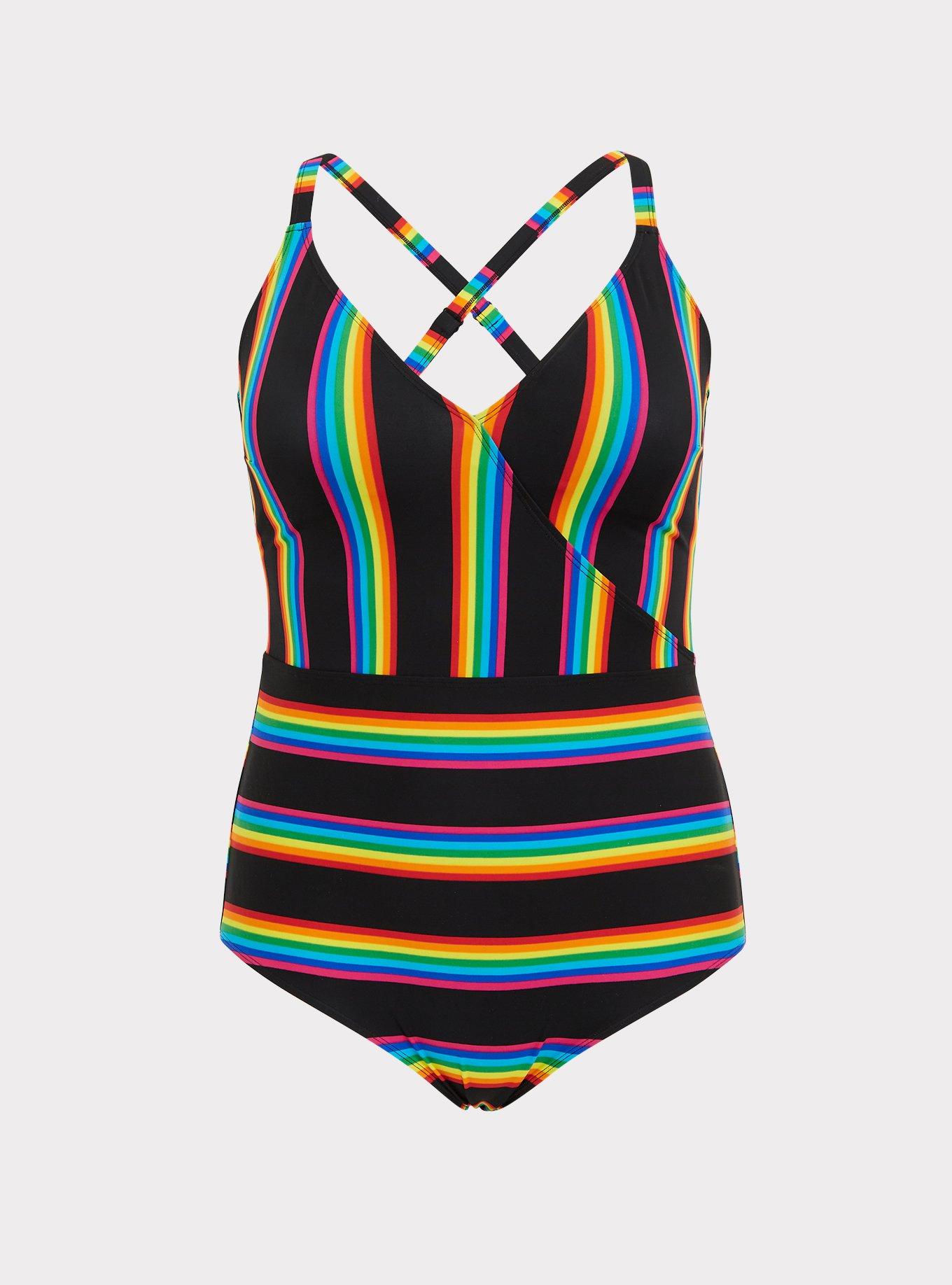 Cape May Stripe Zip Bikini Top