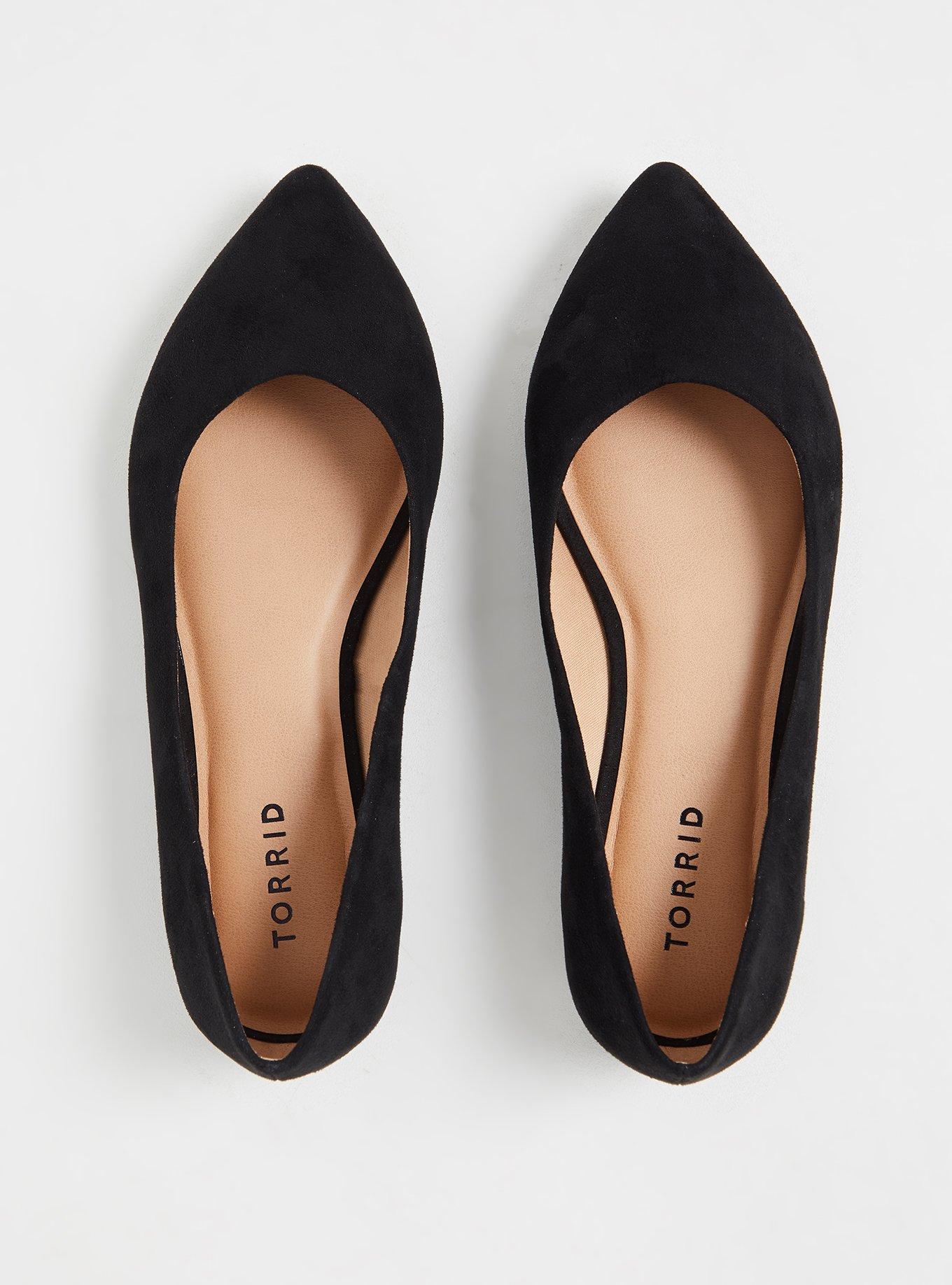 Pointed Toe Flat (WW), BLACK, alternate