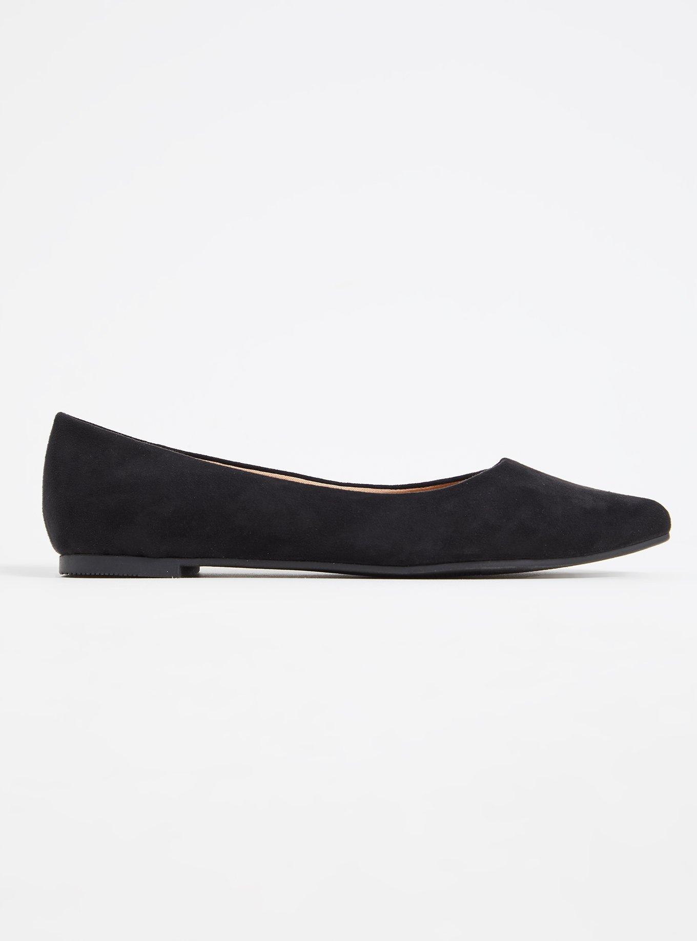 Pointed Toe Flat (WW), BLACK, alternate