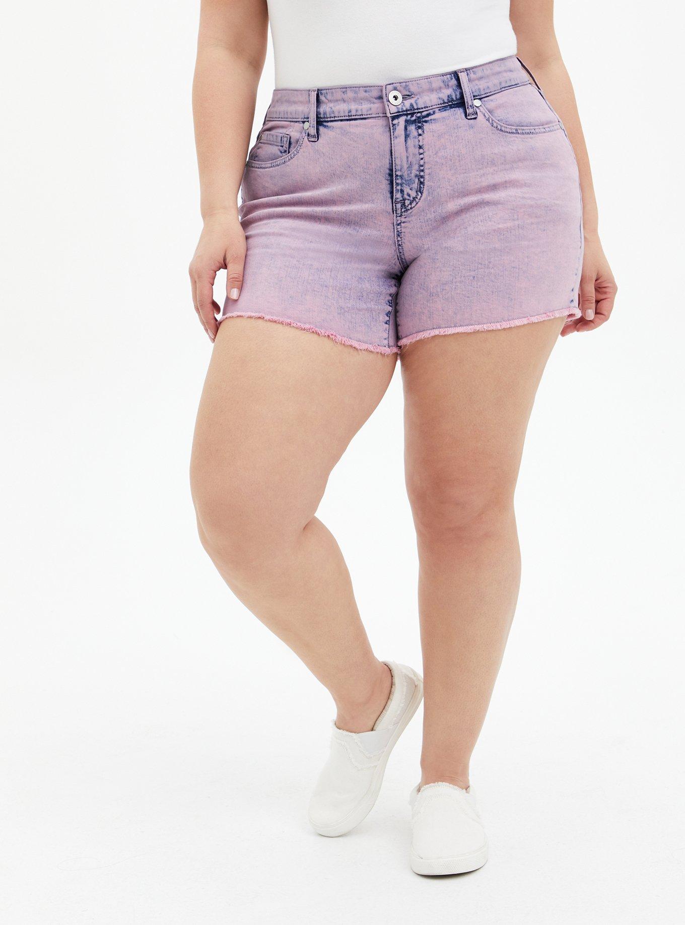 Plus size acid wash on sale shorts