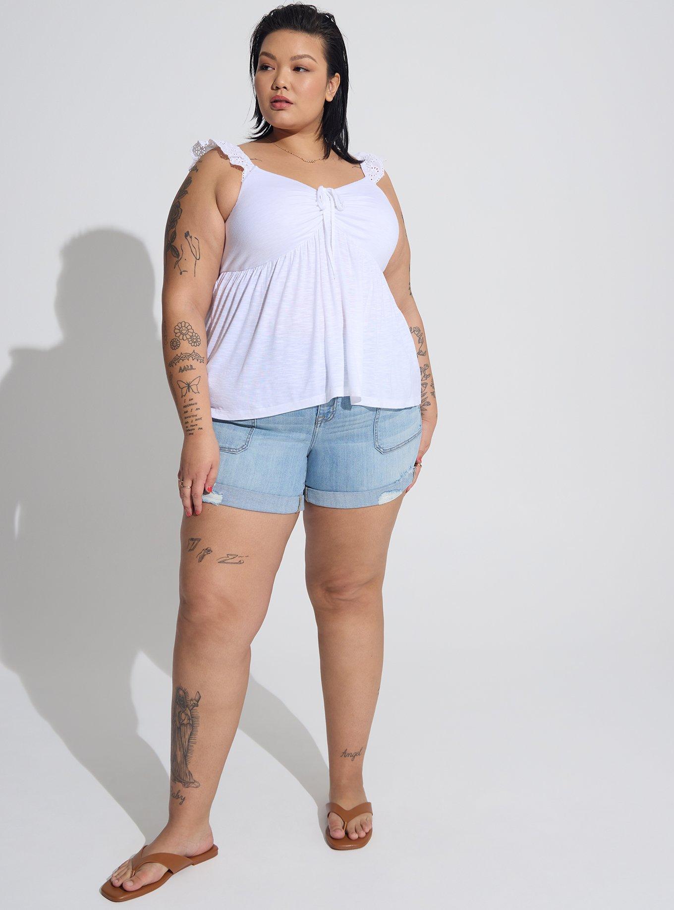 5 Inch Vintage Stretch Mid-Rise Short