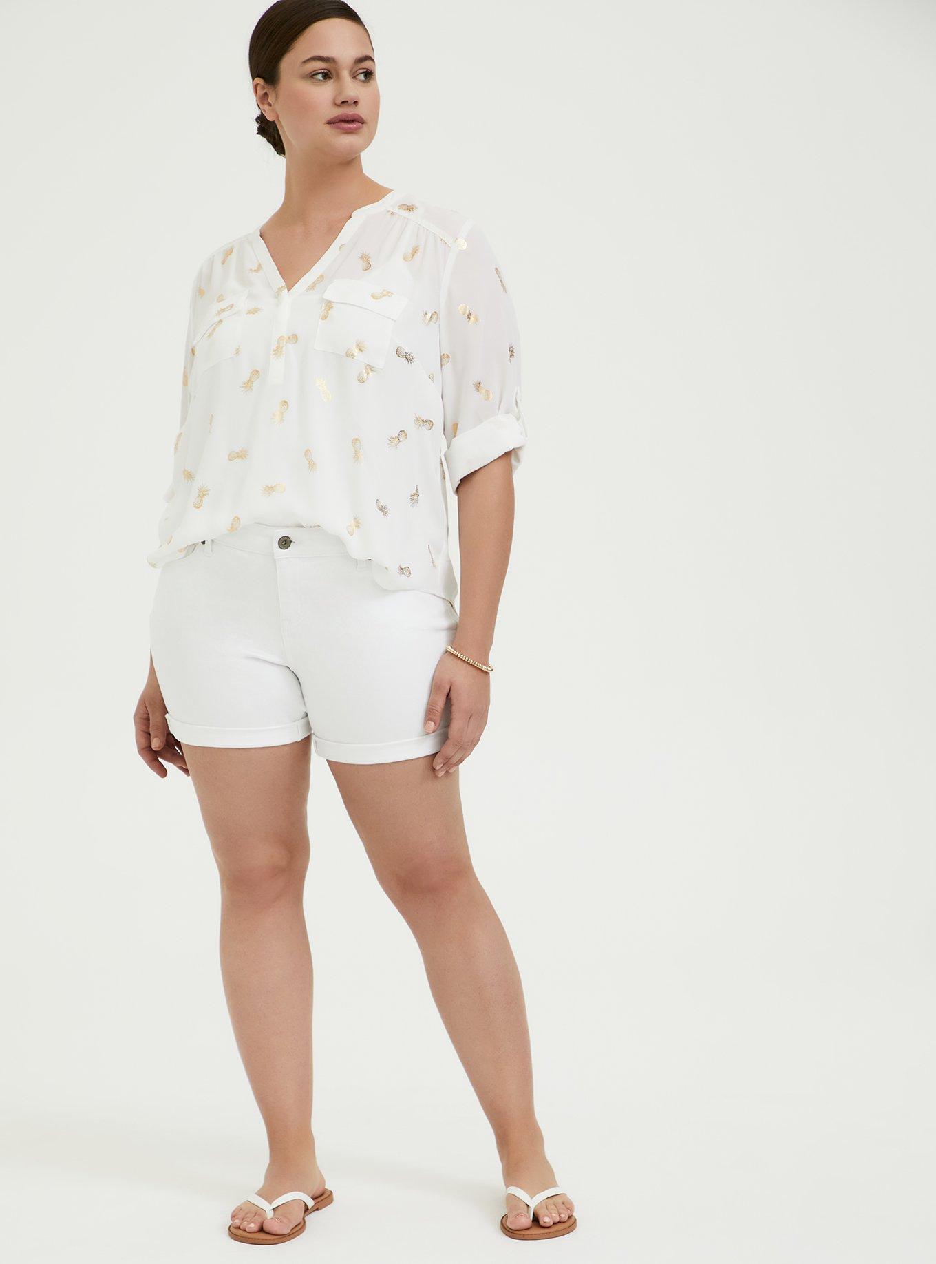 5 Inch Vintage Stretch Mid-Rise Short, BRIGHT WHITE, alternate