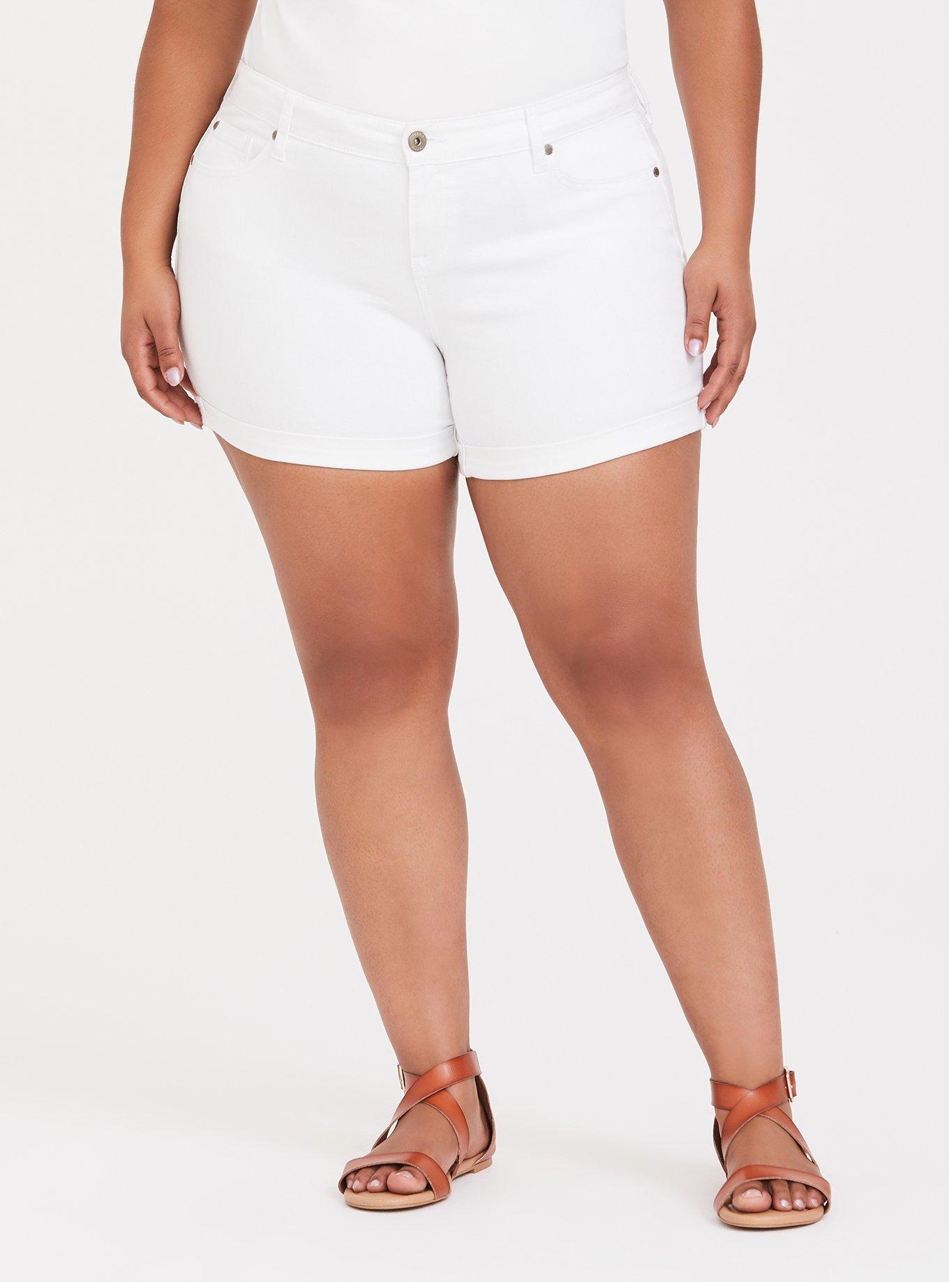 5 Inch Vintage Stretch Mid-Rise Short, BRIGHT WHITE, hi-res