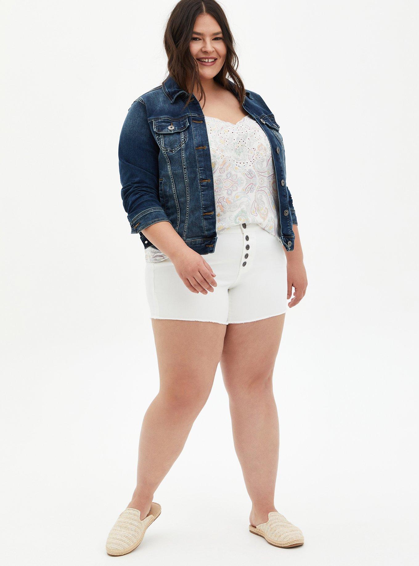 5 Inch Vintage Stretch Mid-Rise Short, WINTER WHITE, alternate