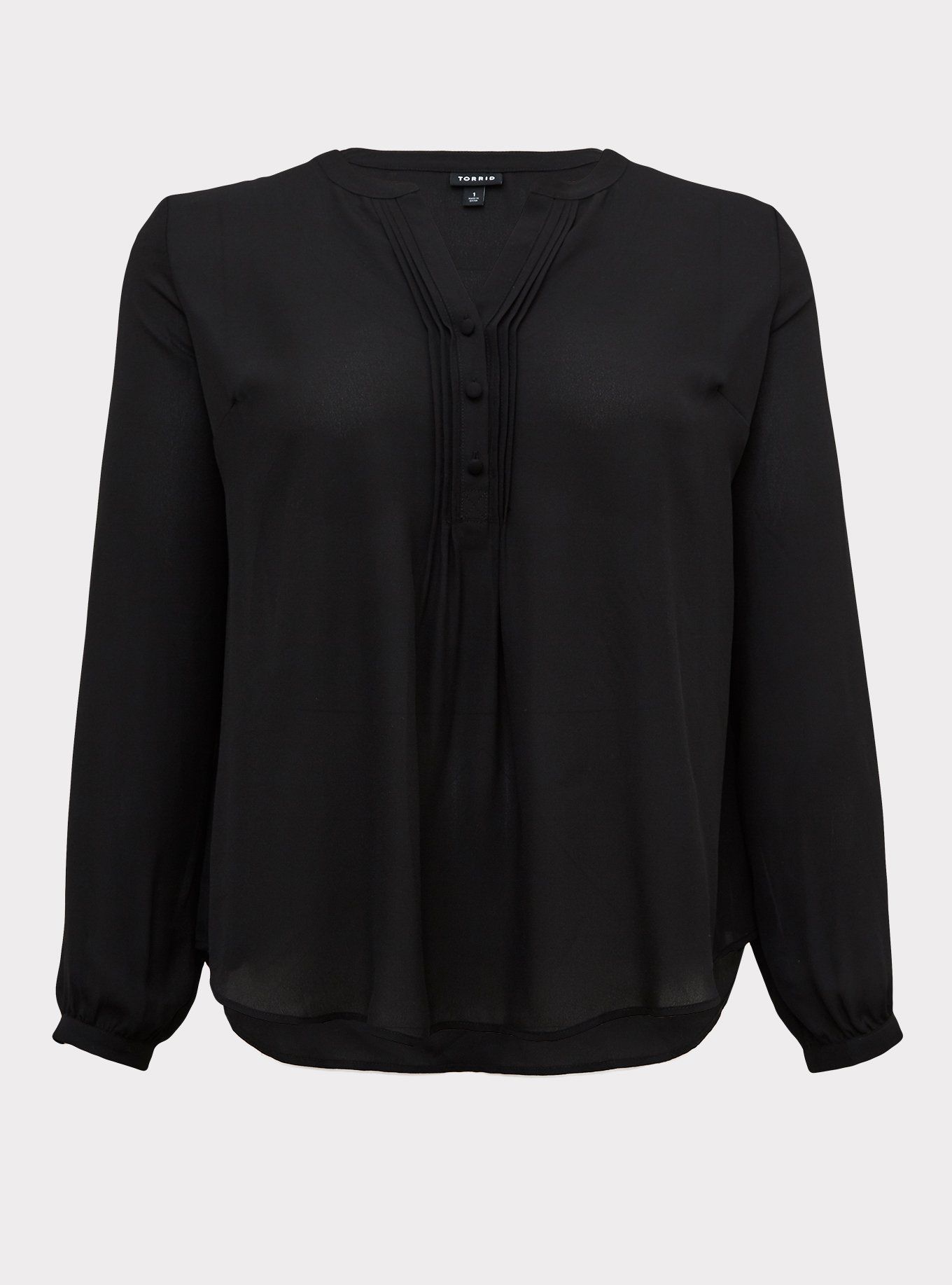 Plus Size - Georgette Pintuck Button-Front Blouse - Torrid