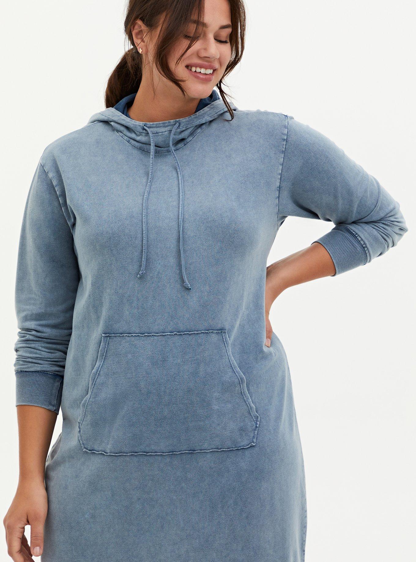 Plus Size - Mini French Terry Hoodie Dress - Torrid