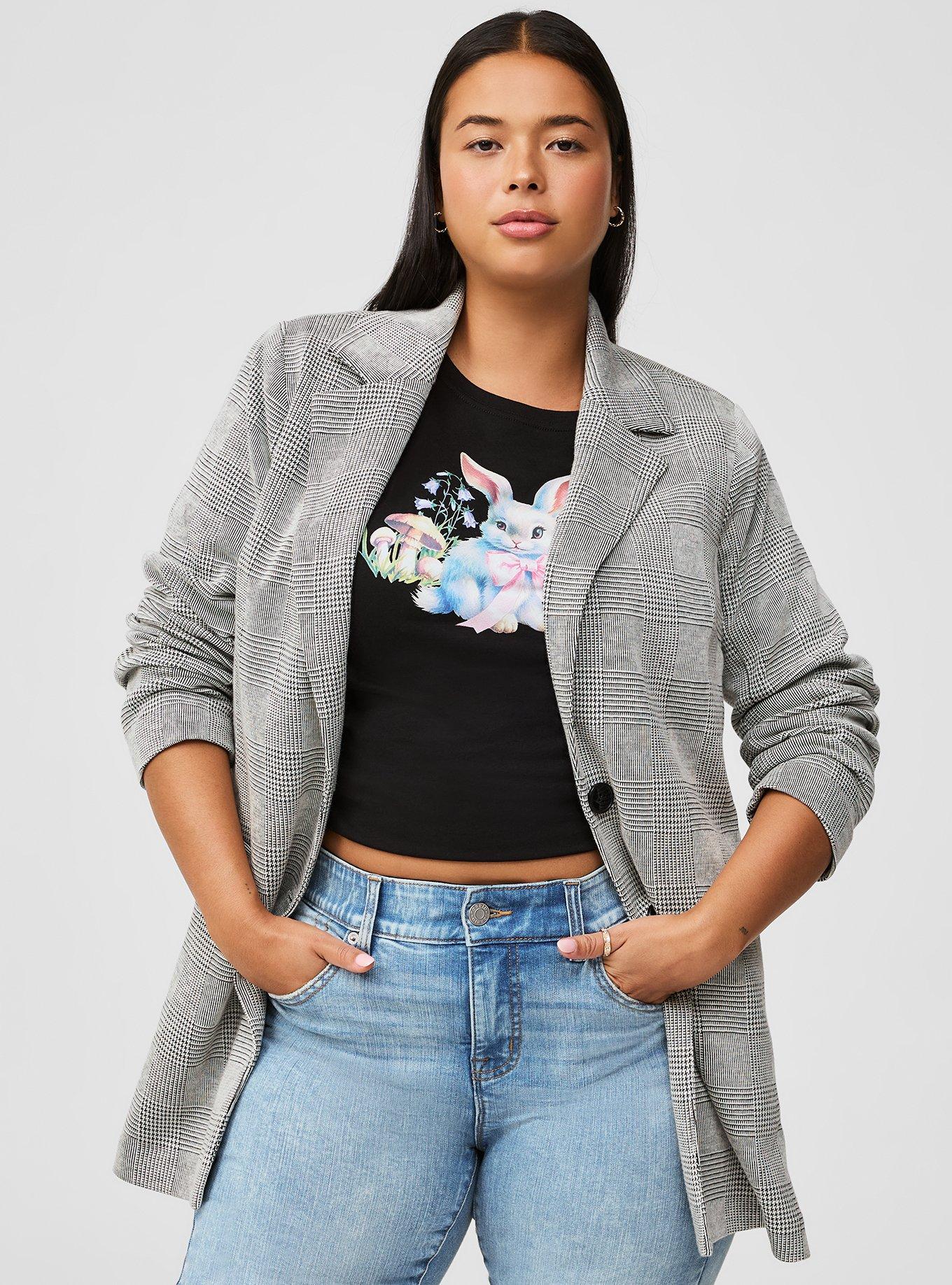 Plus Size - Studio Double Knit Boyfriend Blazer - Torrid