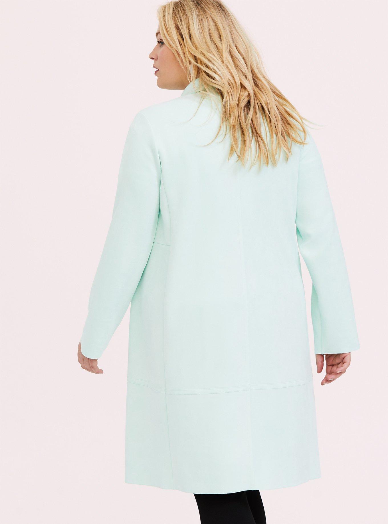 Suede Coat, GREEN, alternate