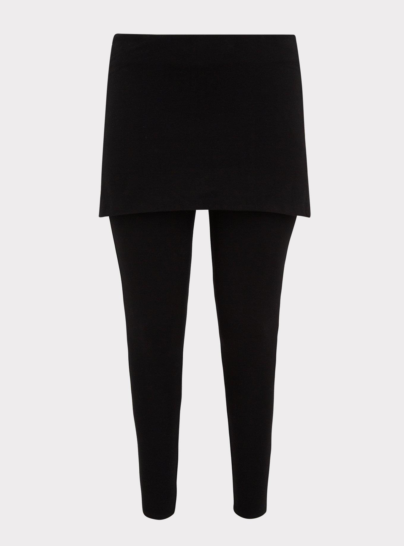 Plus size leggings with skirt attached sale