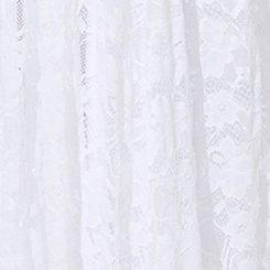 Plus Size White Lace Off Shoulder A-Line Wedding Dress, BRIGHT WHITE, swatch