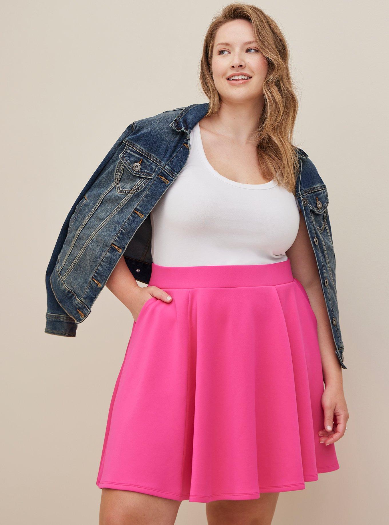 Plus Size - Mini Scuba Skater Skirt - Torrid